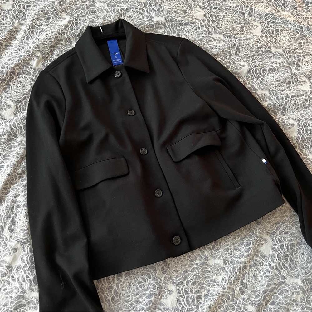 Kit and Ace Black Serenity Short Bomber Jacket